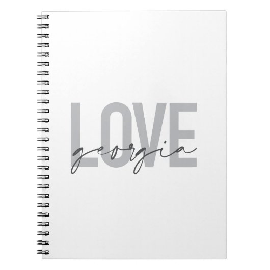 Carnet Design moderne, simple, urbain, cool Love Georgia (Devant)