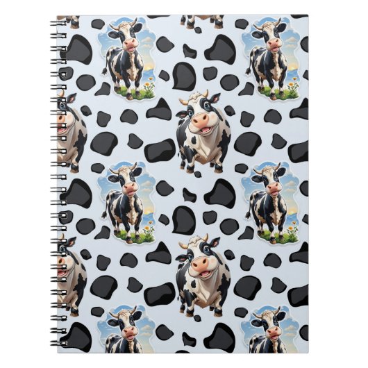Carnet Design Motif animal de vache (Devant)