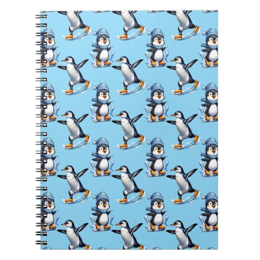 Carnet Design Motif de pingouins (Devant)