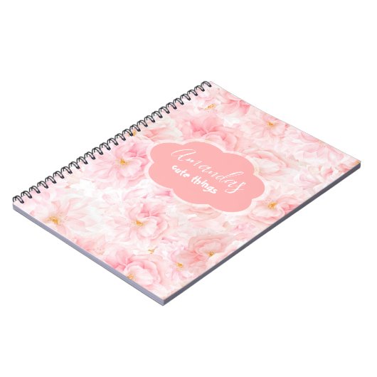 Carnet Design Motif élégant en fleur de cerisier (Côté gauche)