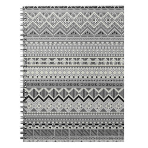 Carnet Design motif gris pâle