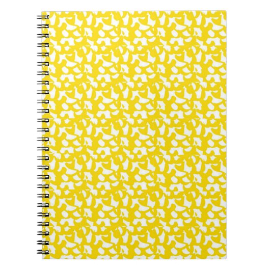 Carnet Design Motif jaune gras (Devant)