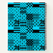Carnet Design Motif mixte en noir bleu (Dos)