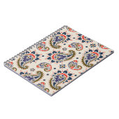 Carnet Design motif paisley classique et transparent. (Côté gauche)