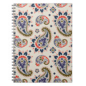 Carnet Design motif paisley classique et transparent. (Devant)
