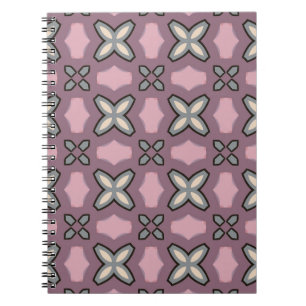 Carnet Design Motif rose et gris