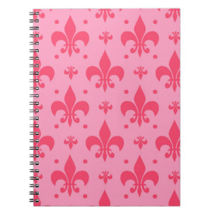 Carnet Design Motif rose Fleur de lis
