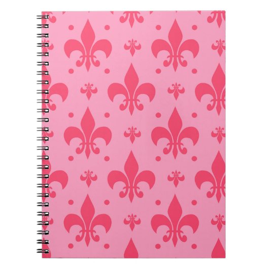 Carnet Design Motif rose Fleur de lis (Devant)
