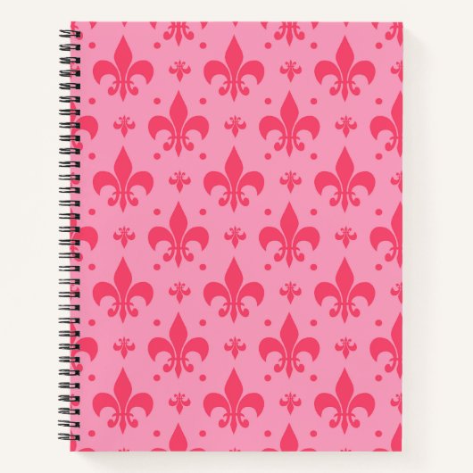 Carnet Design Motif rose Fleur de lis (Devant)
