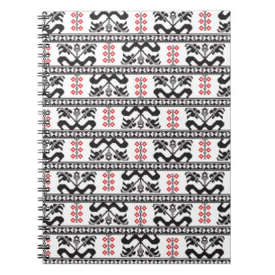 Carnet Design motif sans couture inspiré du tradi roumain