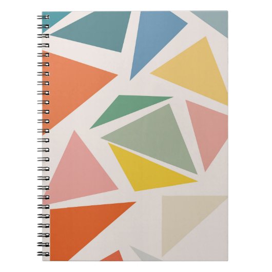 Carnet Design Motif triangle géométrique coloré (Devant)
