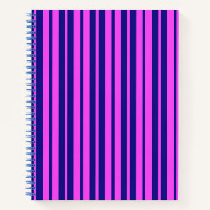 Carnet Design Motif violet bleu élégant rayures