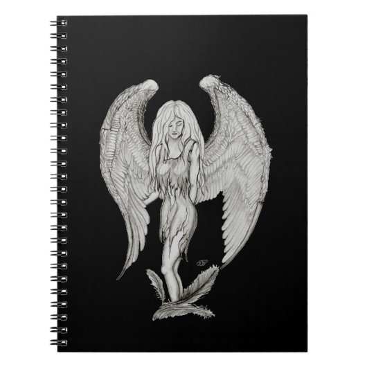 Carnet Design noir et blanc Angel (Devant)