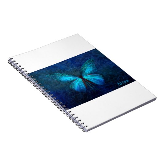 Carnet Design papillon bleu (Côté Droit)