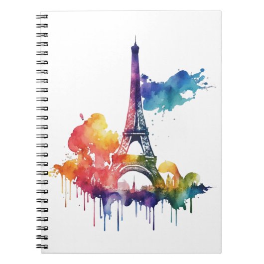 Carnet Design parisien avec plaques colorées (Devant)