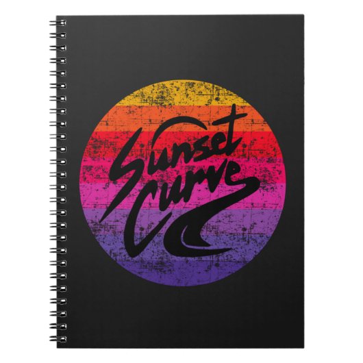 Carnet Design rétro Sunset Curve (Devant)