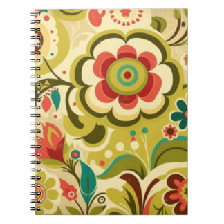 Carnet Design rétro vintage vert clair