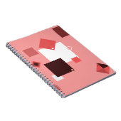 Carnet Design rose Abstrait minimaliste (Côté Droit)