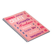 Carnet Design rose Affirmations positives (Côté Droit)