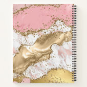 Carnet Design Rose de luxe en marbre rose or (Dos)