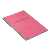 Carnet Design rose moderne écriture manuscrite Script (Côté Droit)