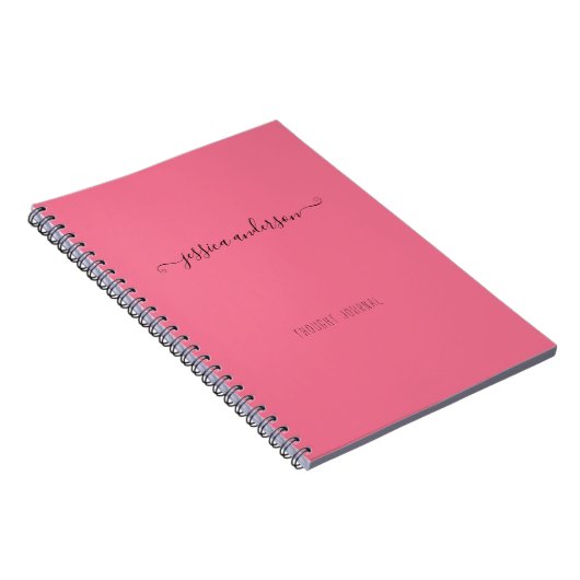 Carnet Design rose moderne écriture manuscrite Script (Côté Droit)