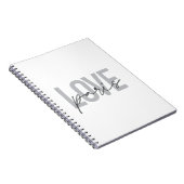 Carnet Design simple, moderne, urbain, cool Love Paris (Côté Droit)