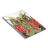 Carnet design textile numérique avec belle décora bouquet (Côté Droit)