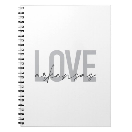 Carnet Design urbain, moderne, simple, cool Love Arkansas (Devant)