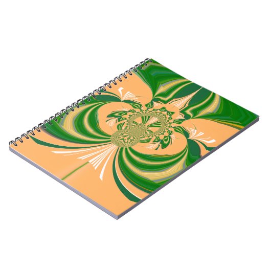 Carnet Design vert jaune. (Côté gauche)