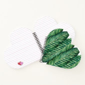 Carnet Design vert moderne à feuilles longues tropicales (Intérieur)