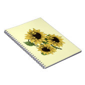 Carnet Design vintage de tournesol (Côté Droit)