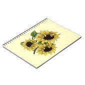 Carnet Design vintage de tournesol (Côté gauche)