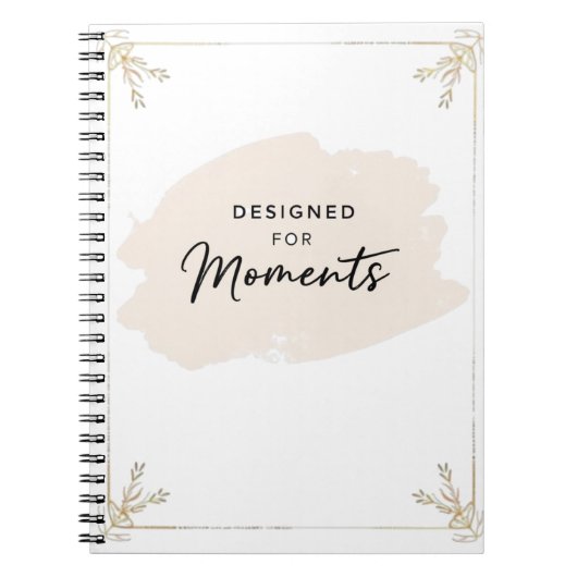 Carnet Designed for Moments – Minimalist Watercolor (Devant)
