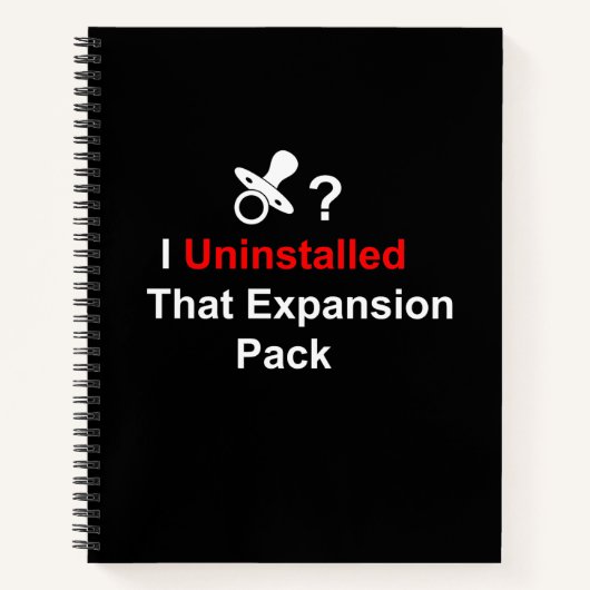 Carnet Désinstaller Ce Pack D'Expansion (Devant)