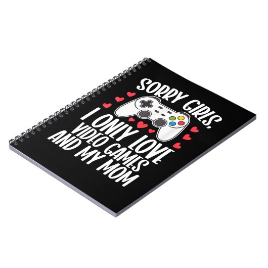 Carnet Désolé Filles I Only Love Jeux Vidéo et ma maman (Côté gauche)