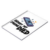 Carnet Désolé, mon téléphone est mort (Côté gauche)