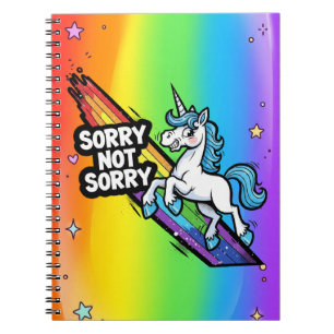 Carnet Désolé pas désolé Licorne