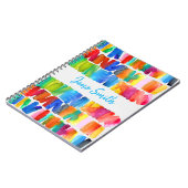 Carnet Désordre de couleurs folles abstraites modernes (Côté gauche)