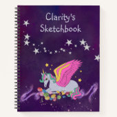 Carnet d'esquisse avec couverture de licorne magiq (Devant)