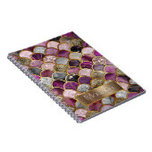 Carnet d'esquisse des écailles de sirène rose mauv (Côté Droit)