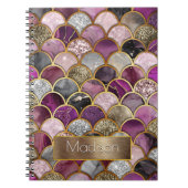 Carnet d'esquisse des écailles de sirène rose mauv (Devant)