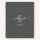 Carnet d'esquisses monogramme couleur solide (Devant)