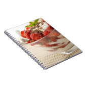 Carnet Dessert de fraise avec du yaourt frais (Côté Droit)