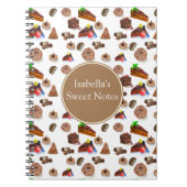 Carnet Desserts au chocolat à l'aquarelle délicieux Nom (Devant)