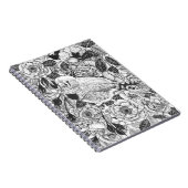 Carnet Dessin à encre de buisson Zebra et rose (Côté Droit)