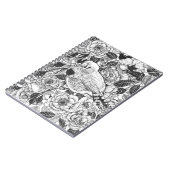 Carnet Dessin à encre de buisson Zebra et rose (Côté gauche)