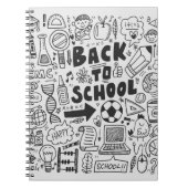 Carnet dessin à la main élément école doodé (Devant)