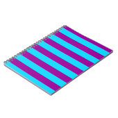 Carnet Dessin à rayures violettes bleues (Côté gauche)