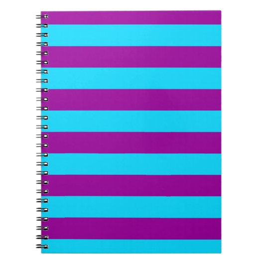 Carnet Dessin à rayures violettes bleues (Devant)